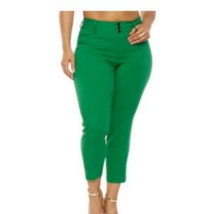 Sexy Green Crop Pants